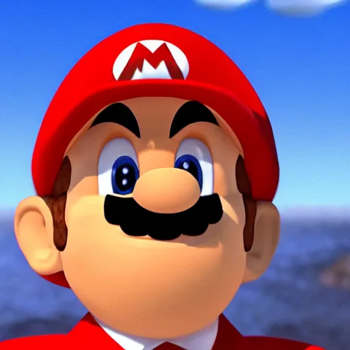 Image similar to donald trump in Super mario 64, realistic