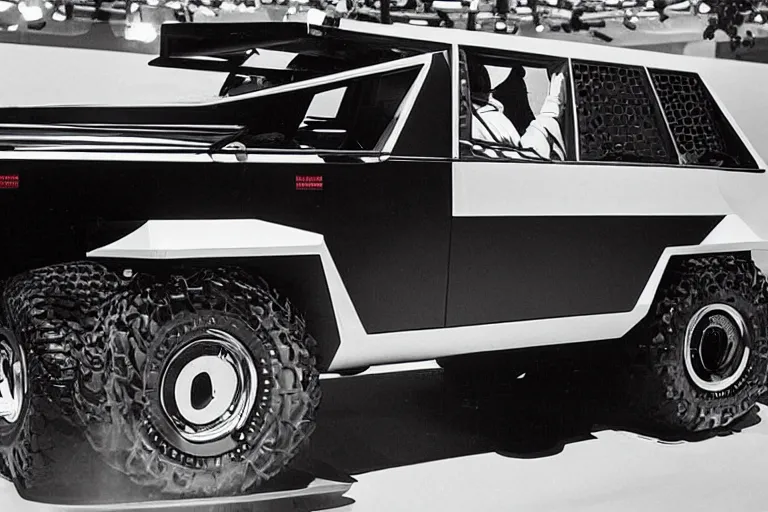 Image similar to off-road SUV concept car from 1976, designed by Giorgetto Giugiaro, presented at the North American Auto Show 1975