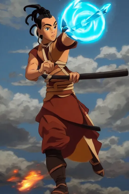 Image similar to Sokka is shocked find out that he is a fire bender by accidentally setting his boomerang on fire, made by Stanley Artgerm Lau, WLOP, Rossdraws, ArtStation, CGSociety, concept art, cgsociety, octane render, trending on artstation, artstationHD, artstationHQ, unreal engine, 4k, 8k,