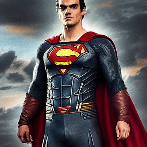 Image similar to portrait of henry cavil dressed as homelander,