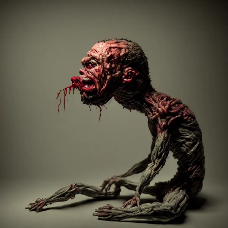 Image similar to laboratory miniature creature in pain and anger and revange by Christopher Soukup, David Fincher, Dan Witz, Gregory Crewdson, Huleeb, Lee Griggs, Mike Nash, Paul Chadeisson, Stephen Shore, sideshow collectibles, Terry Richardson, Vitaly Bulgarov