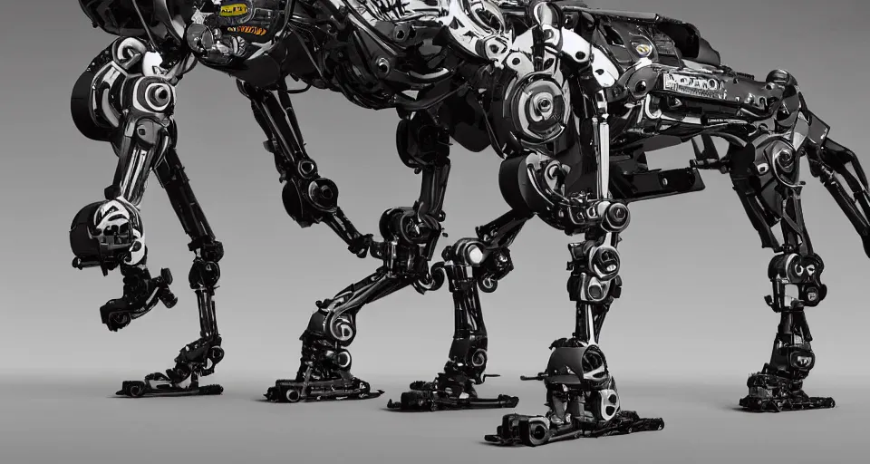 Image similar to boston dynamics bigdog high resolution intricated details