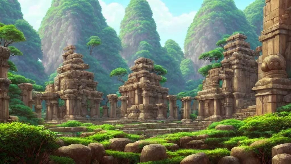 ancient temple wallpaper