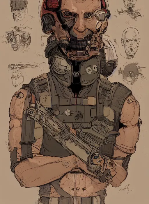 Prompt: a study of cell shaded portrait of james cameron cyborg as wolfenstein concept art, llustration, post grung, concept art by josan gonzales and wlop, by james jean, victo ngai, david rubin, mike mignola, laurie greasley, highly detailed, sharp focus, alien, trending on artstation, hq, deviantart, art by artgem