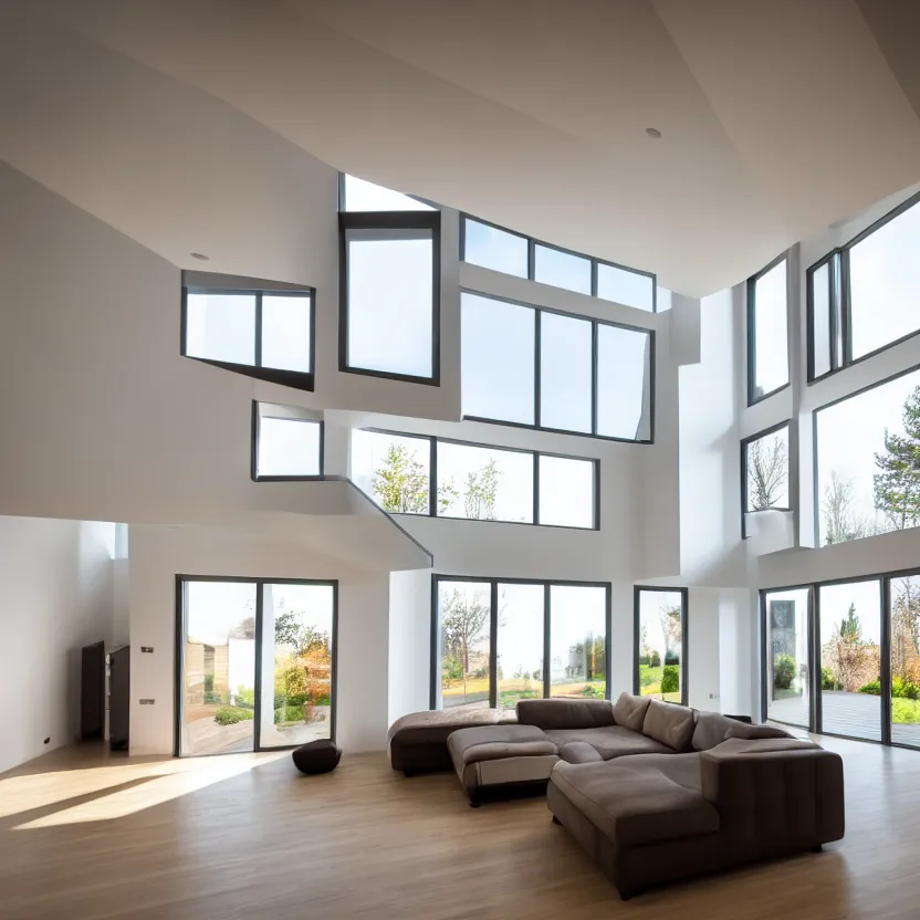 Image similar to Interior photograph of a bright modern house, 8k, ultra HD