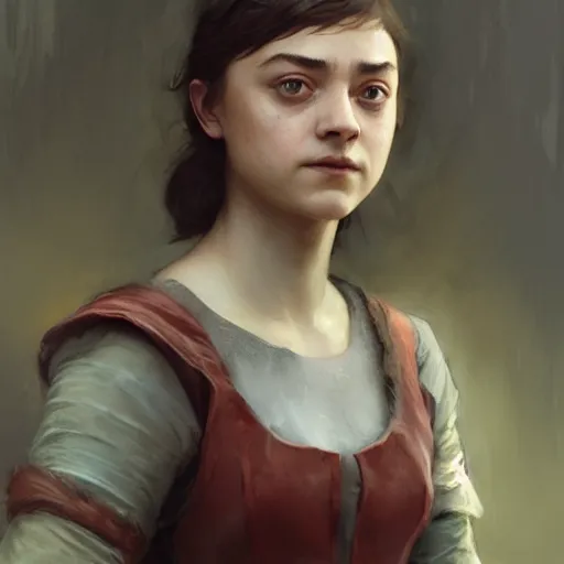 Image similar to arya stark as venus, masterpiece 4k digital illustration by Ruan Jia and Mandy Jurgens and Artgerm and william-adolphe bouguereau, highly detailed, trending on artstation, award winning,