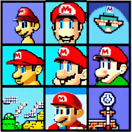 Image similar to mario retro style