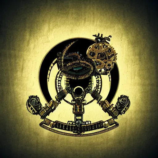 Prompt: logo of scythe by retrowave, steampunk, biopunk, solarpunk