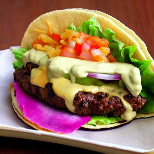 Image similar to taco burger