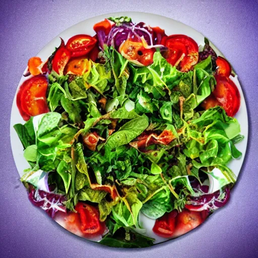 Image similar to a salad made of saul goodman