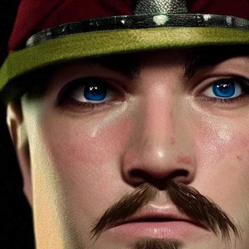 Prompt: jacksepticeye as a irish soldier, highly detailed, cinematic lighting photorealistic