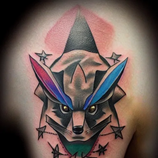 Image similar to an amazing tattoo of star fox