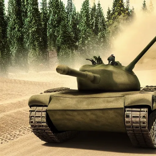 Prompt: a horse riding a tank while drinking a coffe and eating a turtle while driving a truck 4 k photo realistic