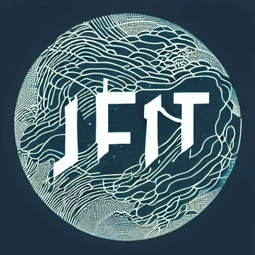 Prompt: “JEFF” text, JEFF “(((JEFF)))))” text logo, simple white background Victo Ngai, Kilian Eng