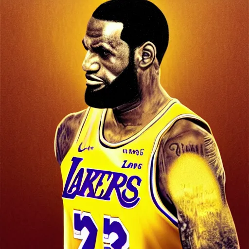 How to Draw Lebron James - Los Angeles Lakers Art 