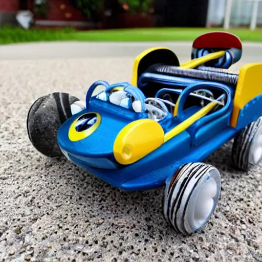 Image similar to rocket powered toy car