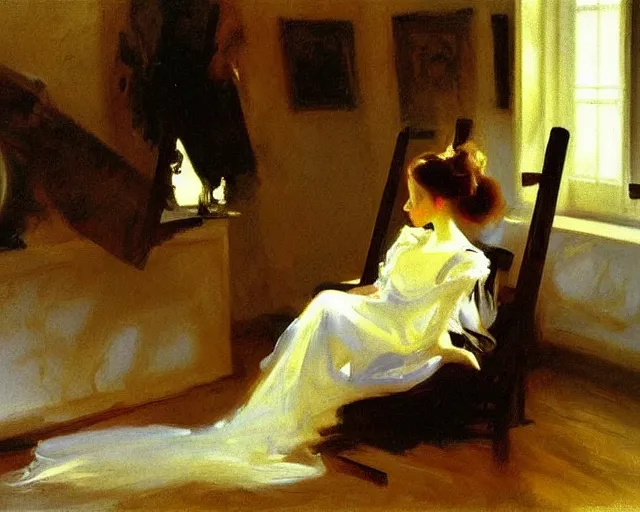 Image similar to painting by John Singer Sargent