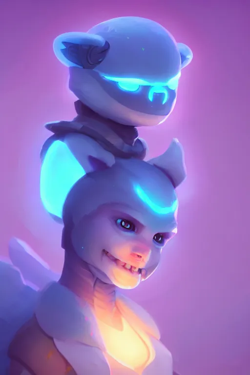 Prompt: super cute Bioluminescent night raider character concept, soft light, soft mood, realistic body features and face, illustration, painting oil on canvas by Elena Zhurikhina and Goro Fujita and Charlie Bowater, octane render trending on artstation, 4k, 8k, HD