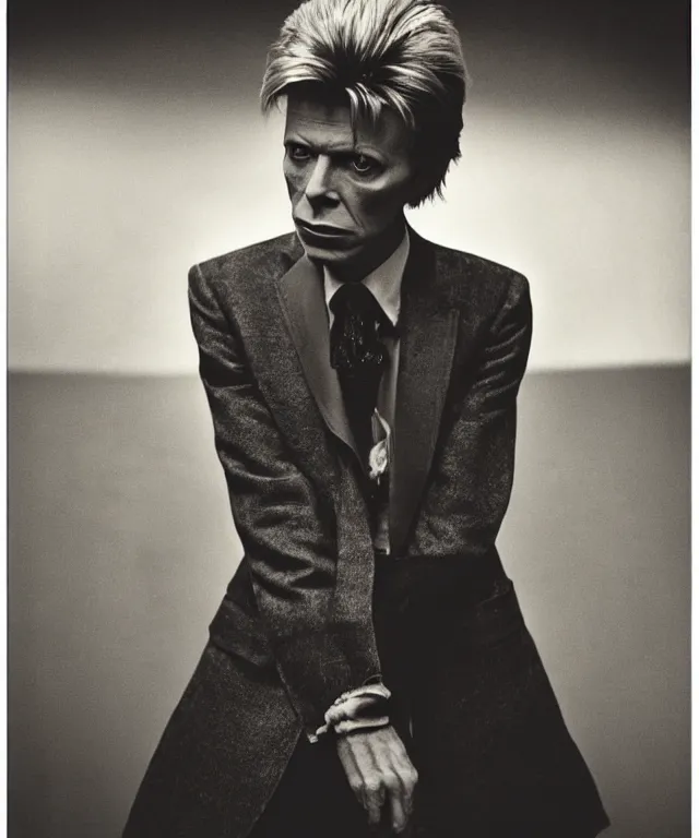 Image similar to a color photograph of david bowie, by carrie mae weems, intense, bold, exaggerated, overblown, hyperrealistic, ultra sharp, extra details, ultra high quality, trending on pinteresst