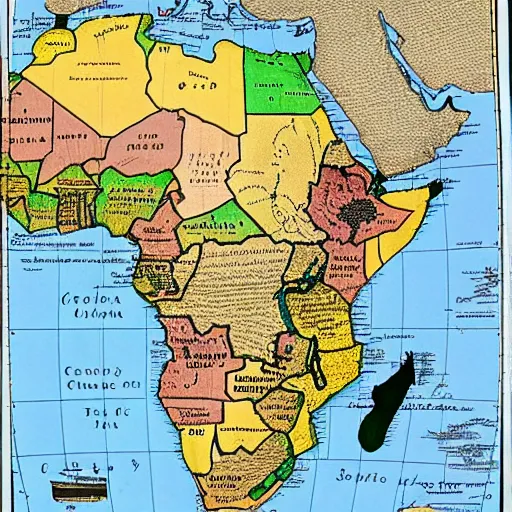 Image similar to colonial map of Africa