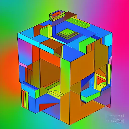 Image similar to a beautiful landscape in a Cubo-Futurism style, digital art