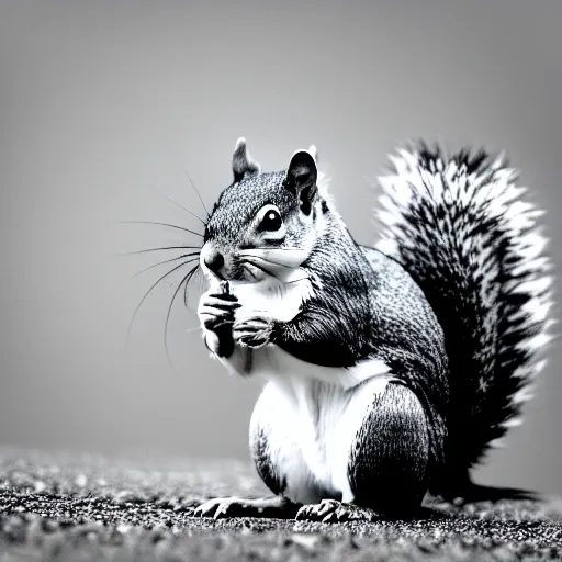 Image similar to black and white outline of a squirrel with a white background