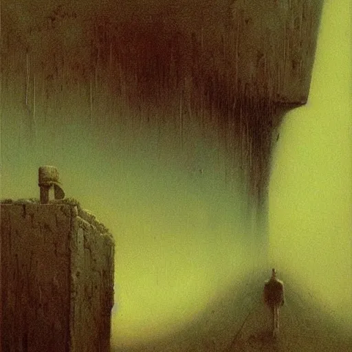 Image similar to A painting in the style of beksinski. extremely detailed