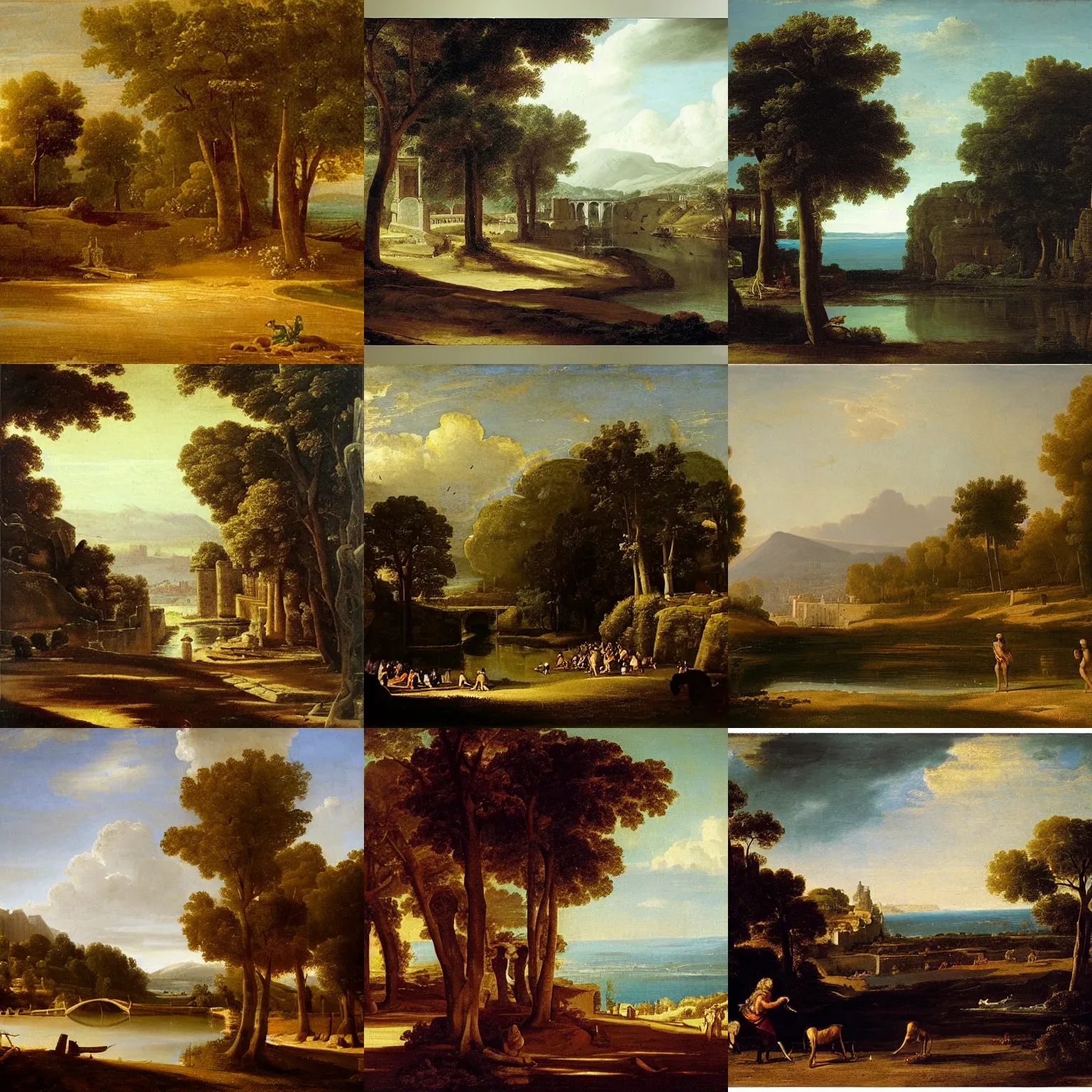 Prompt: artwork by claude lorrain