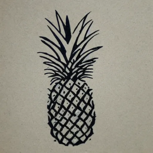 Image similar to image of a pineapple, banknote engraving art