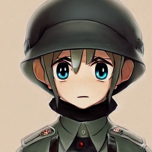 Image similar to beautiful little arian boy in nazi uniform. made in abyss art style, inspired by kris from deltarrune, cute detailed artwork, anatomically correct, soft details, ilya kuvshinov, reflection, perfect composition, portrait, illumination, digital art, detailed anime soft face, symmetrical face