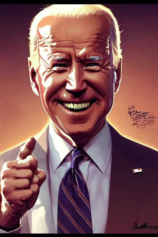 Image similar to joe biden meme, full face, anime, fantastic details, pixiv, hyperdetailed unreal engine, stanley artgerm lau, wlop, rossdraws, james jean marc, simonetti ruan jia and mandy jurgens and artgerm and sakimichan, illustration, digital art, concept art, manga cover