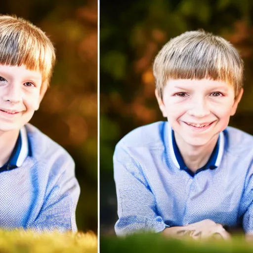 Prompt: dslr photo portrait still of 1 0 year old age 1 0 walter white at age 1 0!!!, 8 5 mm f 1. 8