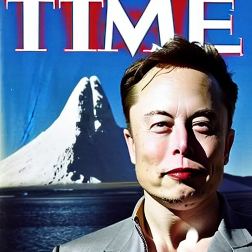 Image similar to elon musk standing on mars without space suit photorealistic time magazine cover