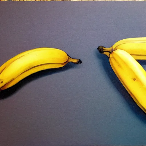 Prompt: A banana is painted gold.