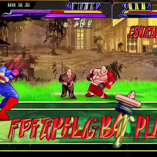 Image similar to in - game screenshot of big floppa fighting game