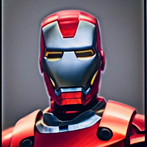 Prompt: Narendra Modi as iron man, 50mm, polaroid