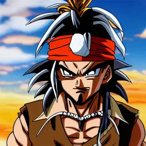 Prompt: Jack Sparrow as a dragon ball character