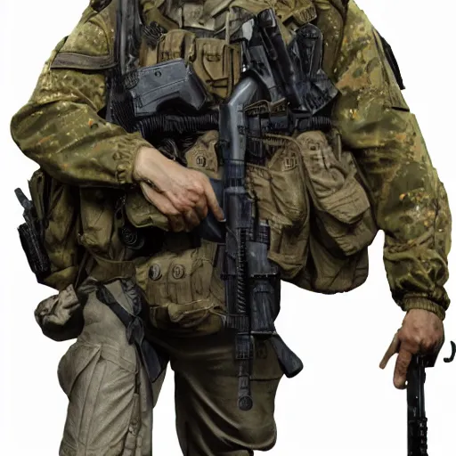 Image similar to pewdiepie as a british special air service soldier, highly detailed, cinematic lighting, photorealistic