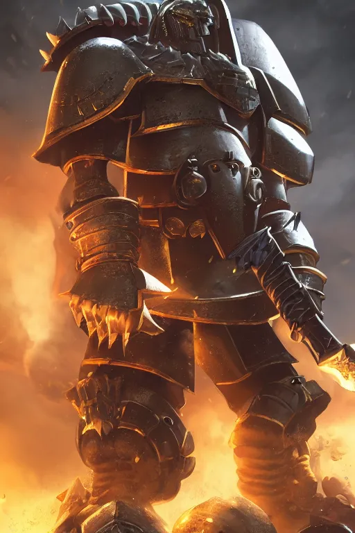 Image similar to armor portrait heros warhammer 4 0 k horus heresy fanart - the primarchs emperor by johannes helgeson animated with vfx concept artist & illustrator global illumination ray tracing hdr fanart arstation zbrush central hardmesh 8 k octane renderer comics stylized