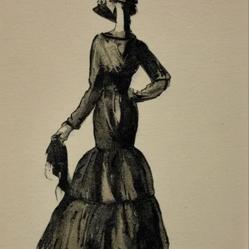 Image similar to woman in a dress in the style of avery tex,