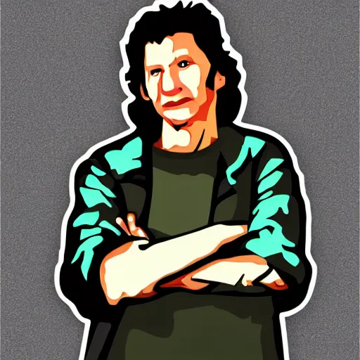 Image similar to Neil Breen portrait, vector, sticker illustration