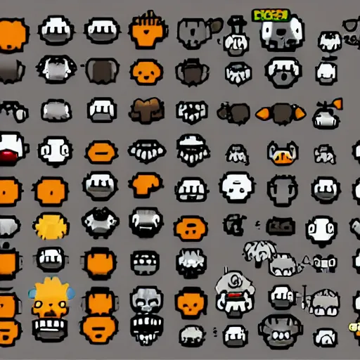 Image similar to binding of isaac monster sprite sheet