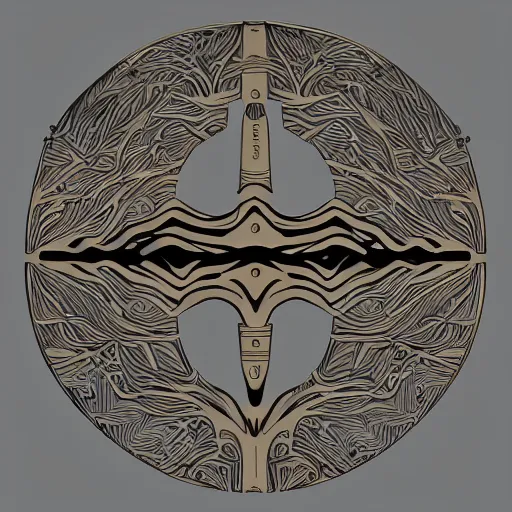 Prompt: segmented laser Yggdrasil template, template for laser cutting, all parts, side part, bottom part, 3DOak.svg