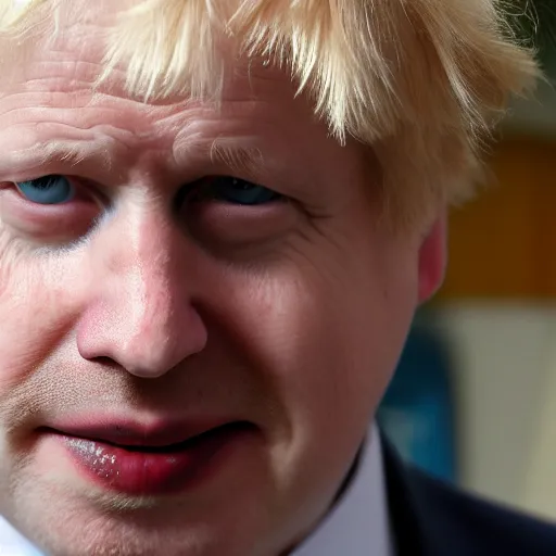 Image similar to boris johnson wearing clown makeup