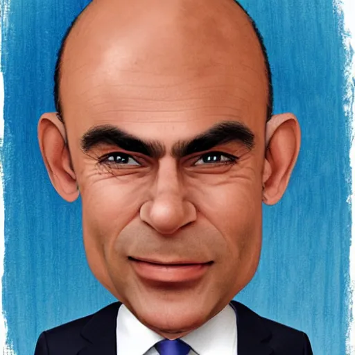 Prompt: A caricature of Alain Berset