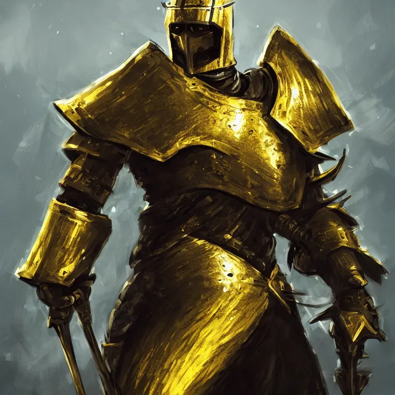 Image similar to A Knight of Gold and White, fields of war, headshot photo, character concept, dark souls concept art, Feng Zhu concept art, dramatic lighting, highly stylized, trending on artstation, high-quality wallpaper, desktopography