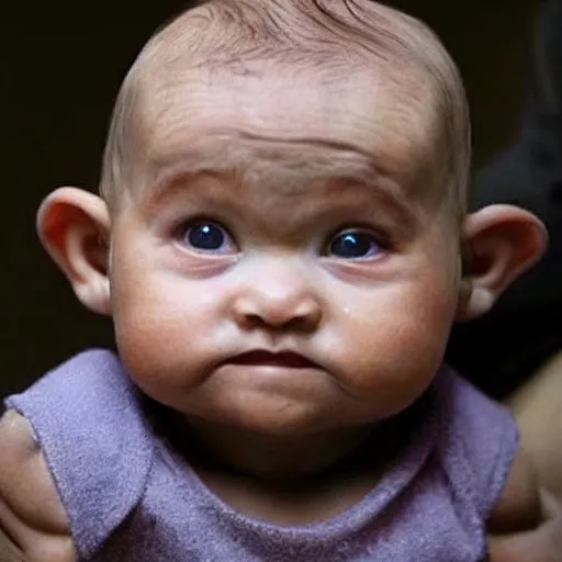 Image similar to the oldest looking baby ever, click bait