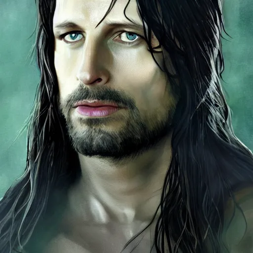 Prompt: Liv Tyler as Aragorn, trending on artstation, bold, dynamic