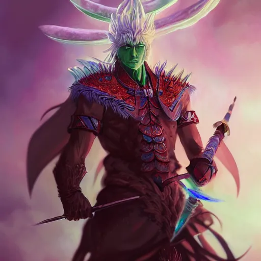 Prompt: anime portrait of a dragon as a shaman yedi using dark force to eliminate trump as an anime antagonist by Stanley Artgerm Lau, WLOP, Rossdraws, James Jean, Andrei Riabovitchev, Marc Simonetti, and Sakimichan, trending on artstation