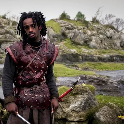 Prompt: playboi carti in vikings 4 k the detailed super realistic